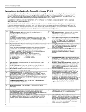 Federal Standard Form 424