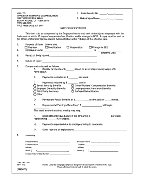 Louisiana Notice of Payment