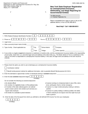 New York State Employer Registration for Unemployment Insurance