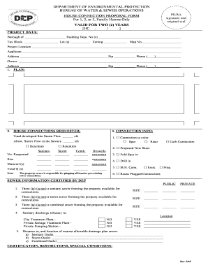 House Connection Proposal Form