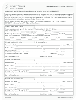 Security Benefit Choice Annuity Application