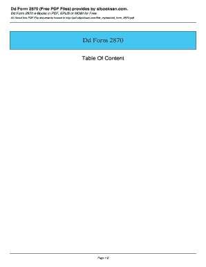 Dd Form 2870 Authorization For Disclosure Of Medical Or