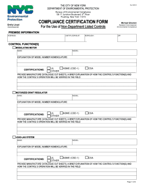 New York Compliance Certification Form