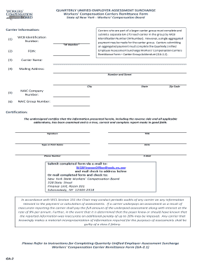 New York Workers' Compensation Carrier Remittance Form
