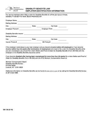 Disability Benefits Claim Form
