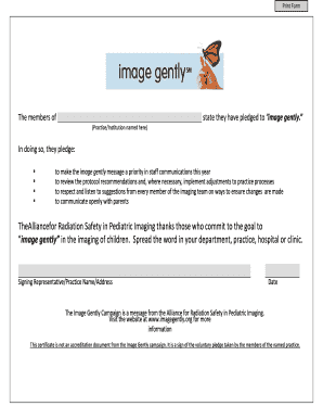 Image Gently Pledge Form