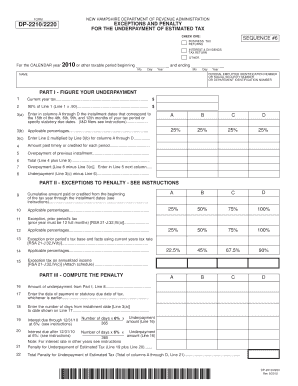 New Hampshire DP-2210/2220 Form