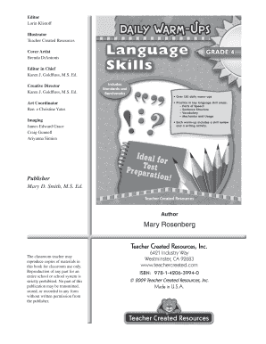 Daily Warm-Ups Language Skills Workbook