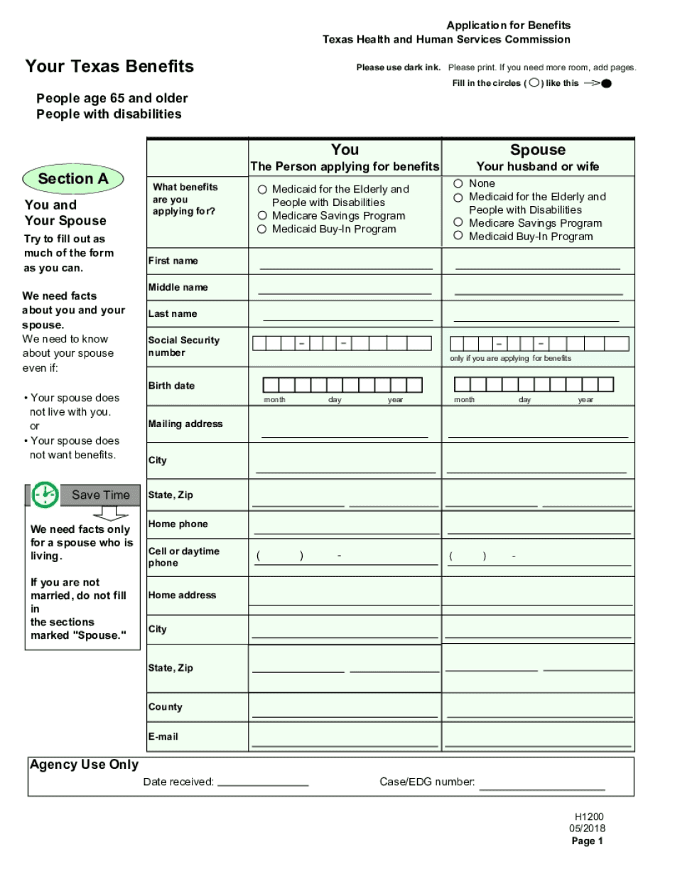 Texas Benefits Form Application Fill In ESign texas-benefits-form-application-fill-in-esign