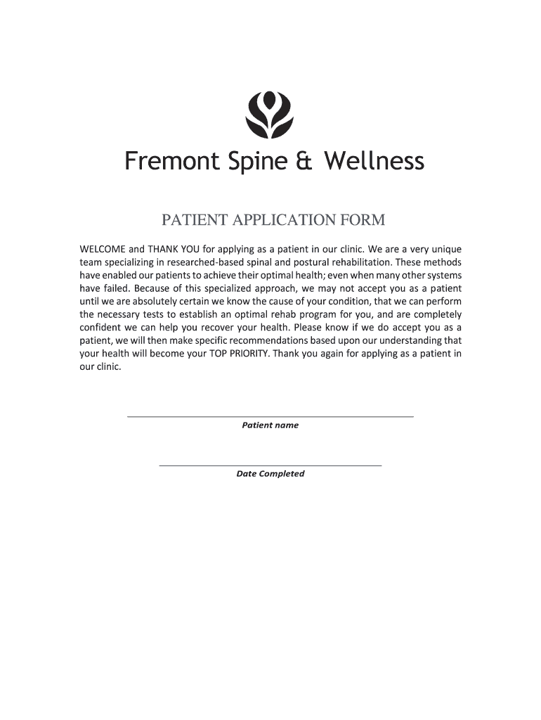 Patient FormsNew York Spine & Wellness Center Preview on Page 1