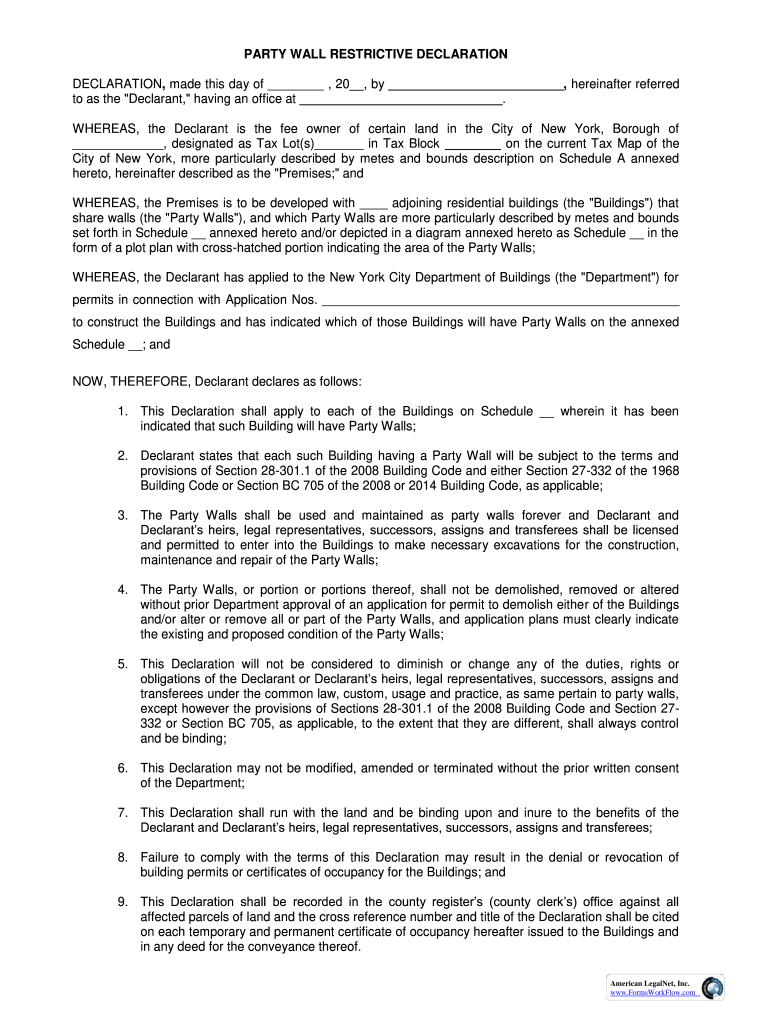 Fillable Online declaration of protective covenants, restrictions and Fax Email Print