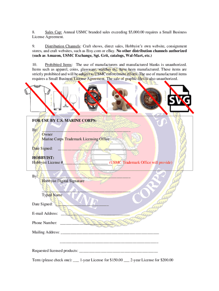usmc hobbyist license Preview on Page 1