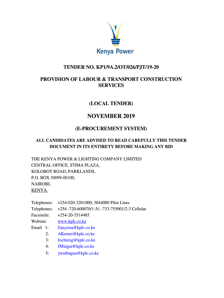 Fillable Online EasyTenders All Tenders in South Africa Fax Email