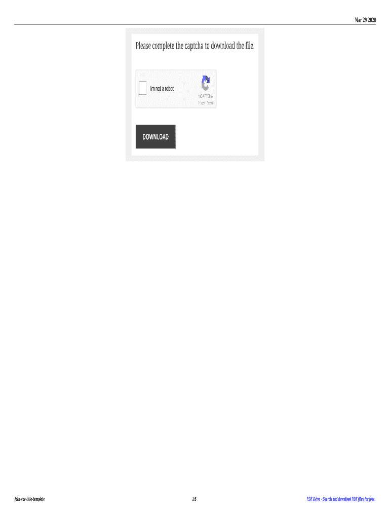 MOBI Fake Car Title Template Download Fake Car Title Template - i nt of motor vehicles g 220(7 33316 Preview on Page 1