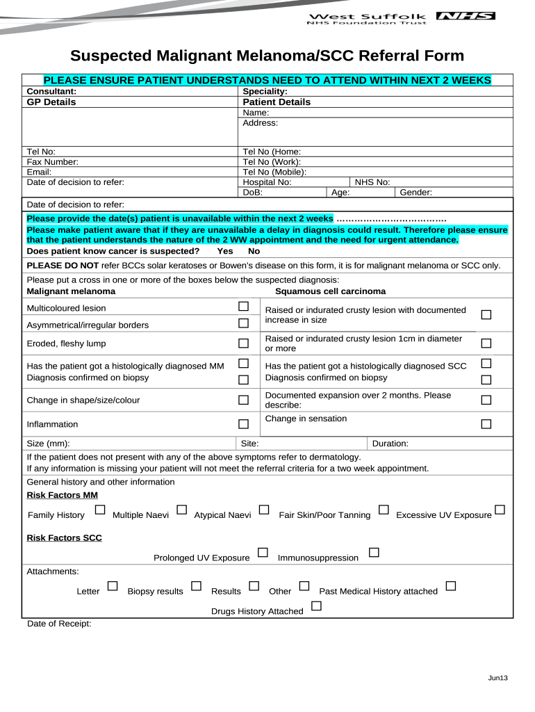 Head, Neck and Oral Cancer Referral Doc Template pdfFiller