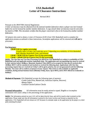 A copy of each letter of clearance must be sent (also by email) to FIBA