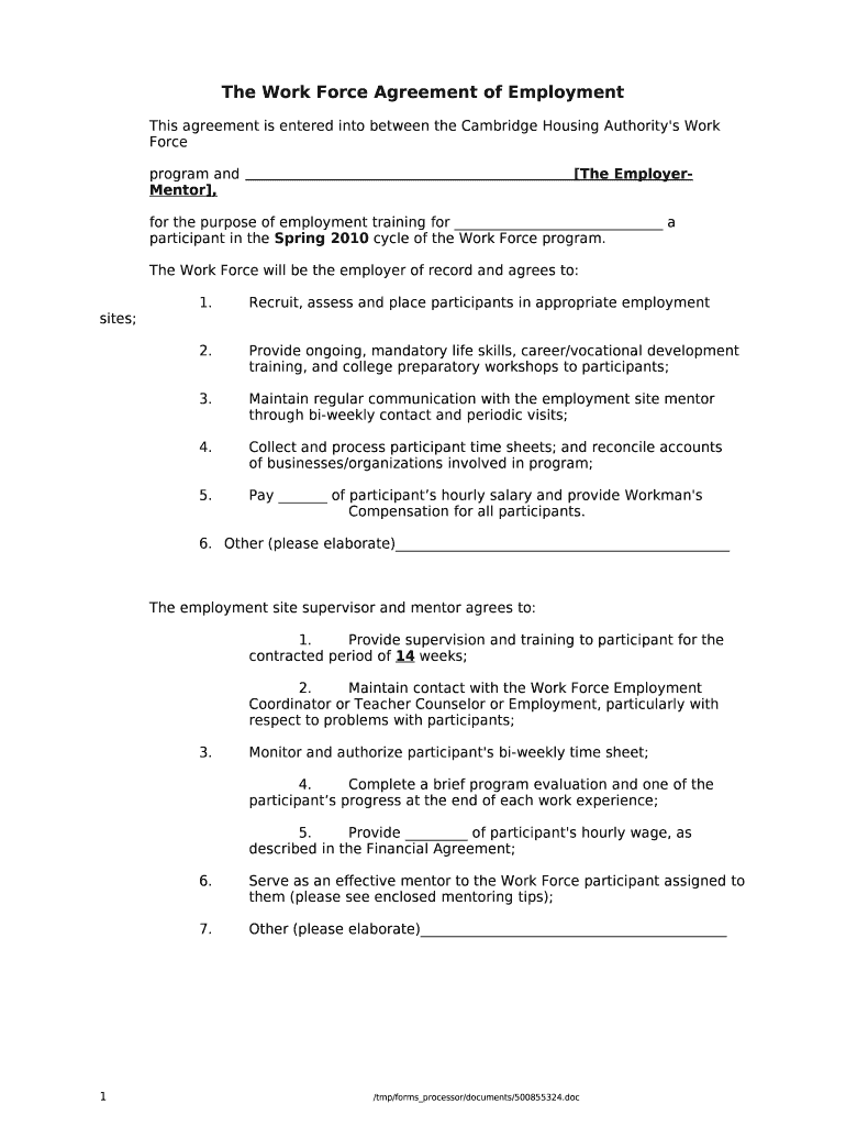 This agreement is entered into between the Cambridge Housing Authority