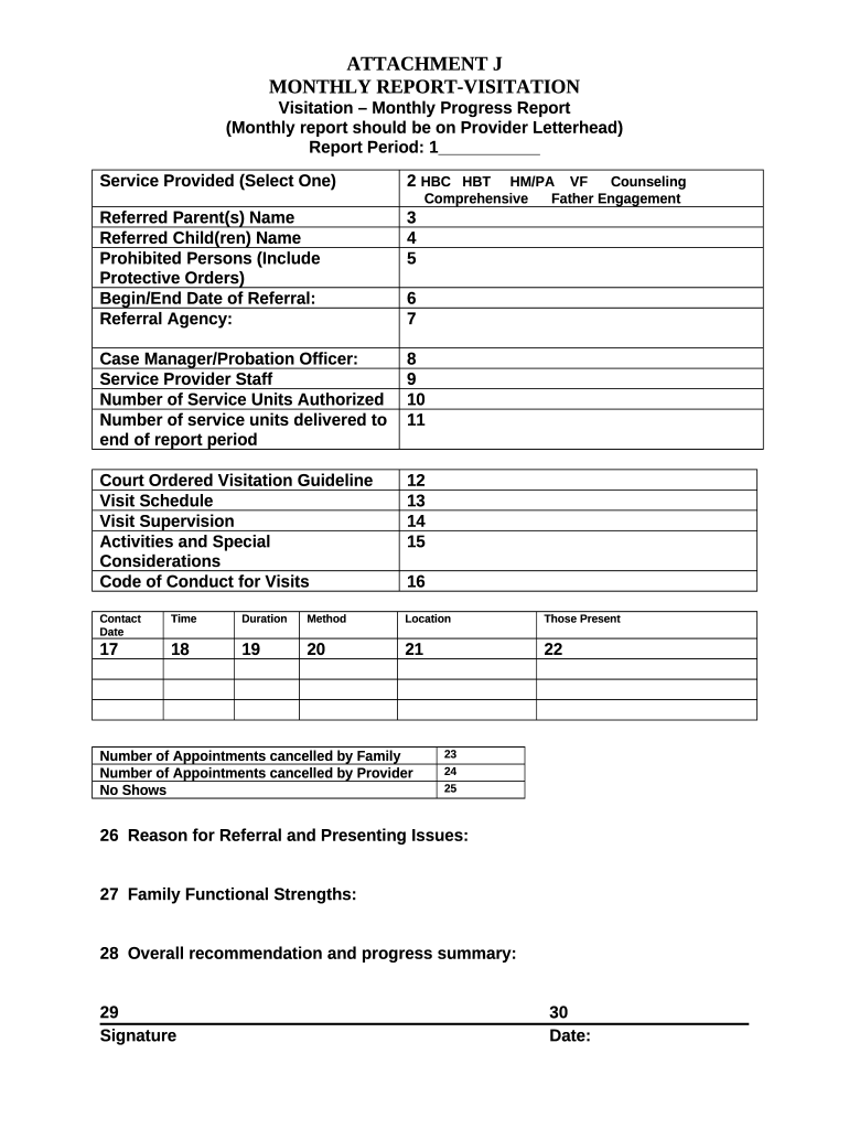 Supervised Contact Report Example Doc Template PdfFiller