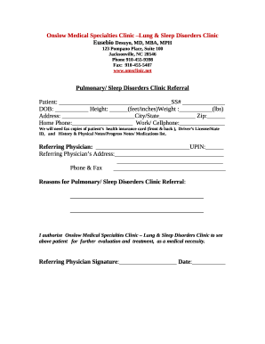 Onslow Medical Specialties Clinic- Lung Diseases &amp;amp; Sleep ...