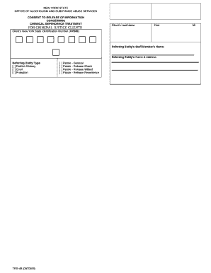 CHEMICAL DEPENDENCE TREATMENT Doc TemplatePDFfiller