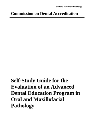 Advanced Dental Education Site Visit Documents