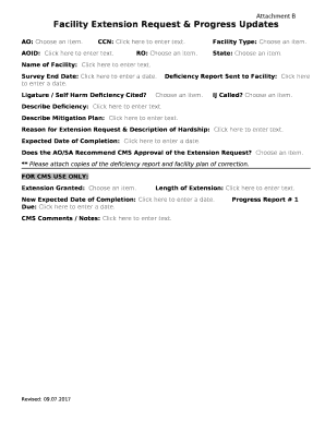 Ligature Risk Extension Request Progress Reports