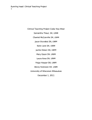 3A Clinical Teaching Project-1 M. Esson - UW-Milwaukee