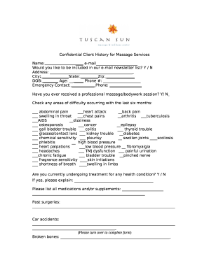 Manhattan Confidential Patient Information Form 1