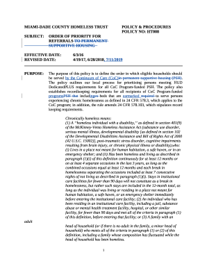 MIAMI-DADE COUNTY HOMELESS TRUST POLICY &amp;amp; PROCEDURES ...