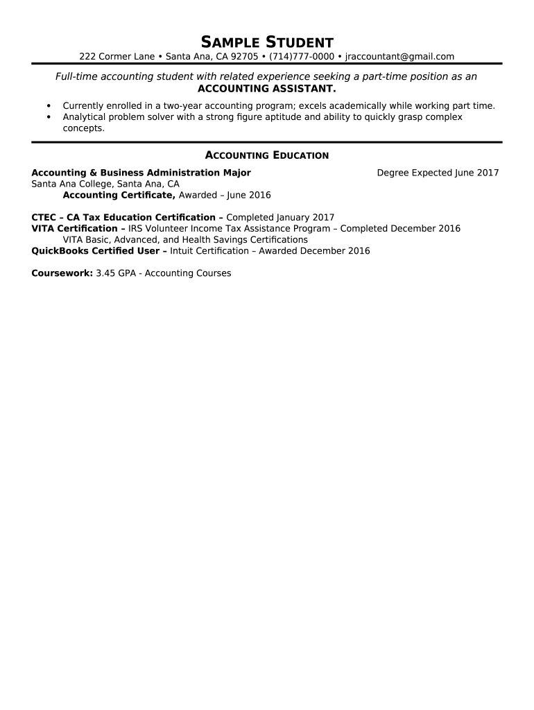 SAC Accounting Sample.doc Santa Ana College Doc Template pdfFiller