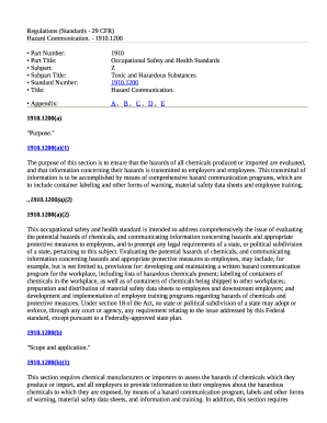 1910.1200 App D - Safety Data Sheets (Mandatory ...