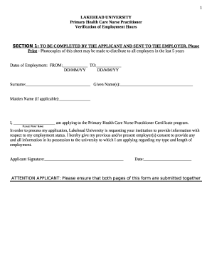 Primary Health Care Nurse Practitioner