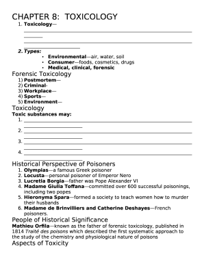FORENSIC SCIENCE TOXICOLOGY AND ALCOHOL The study of ...