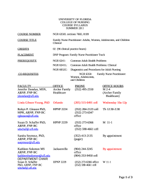 Family Nurse Practitioner Track - UF College of Nursing