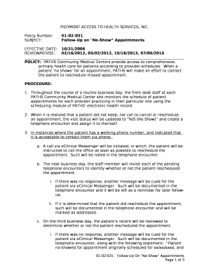 Policy Number:01-02-031