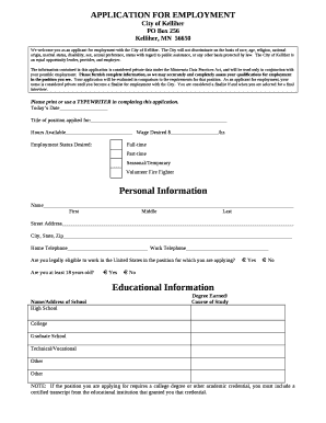 Submit to: EMPLOYMENT APPLICATION Fax: 845-691-4038 PART 1 ...