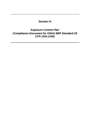 APPENDIX D MODEL EXPOSURE CONTROL PLAN