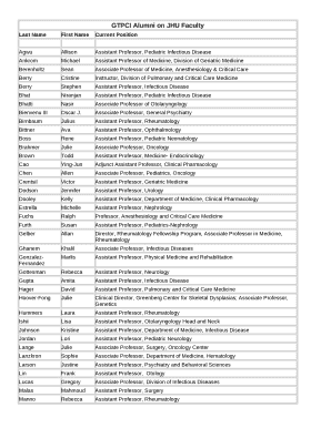 GTPCI Alumni on JHU Faculty