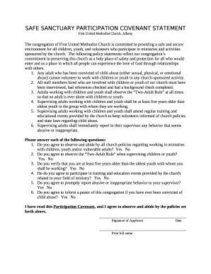 Participation covenant statement - Albany First United ...