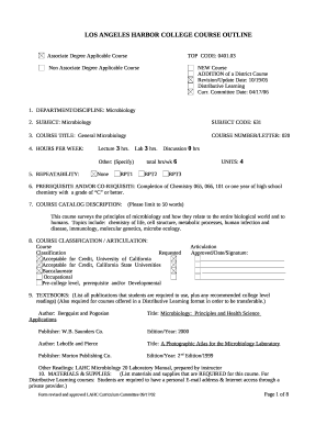 Course Outline. MS Word Template