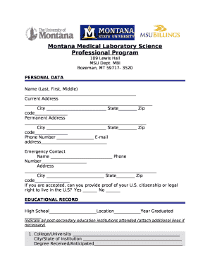 Master of Science in Health Science - Montana State University