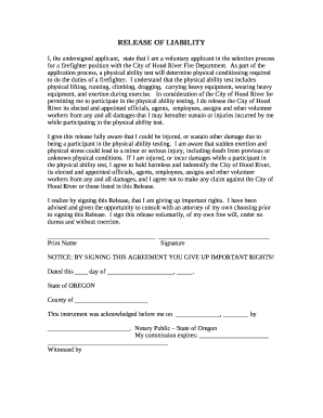 I, the undersigned applicant,state that I am a voluntary applicant in the selection process for a firefighter position with the City of Hood River Fire Department