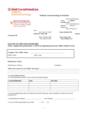 Pediatric Gastroenterology &amp; Nutrition