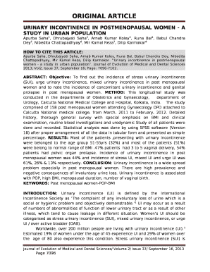Urinary incontinence in postmenopausal women - a study in ...