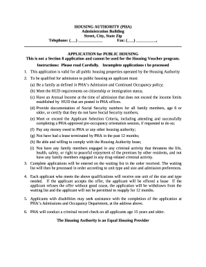 HOUSING AUTHORITY (PHA)