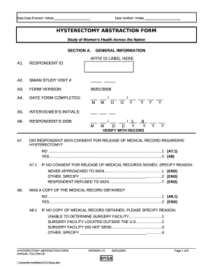 Date Data Entered / Initials