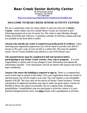Henry County Senior Services - Henry County Board of ...
