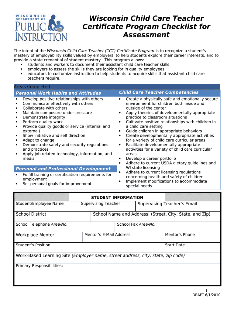 cctchecklist11-doc-wisconsin-child-care-teacher-doc-template