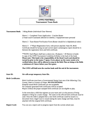 Tournament Book:3-Ring Binder (Individual Clear Sleeves)