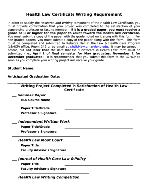 Health law certificate - Center for Law, Health &amp; Society
